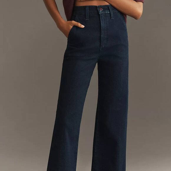 NEW JOE'S The Trixie Denim Trousers With Wide Cuffs Dark Blue for women 725  4m0 - Picture 4 of 8